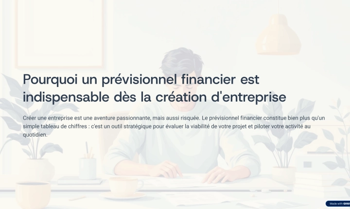 Pourquoi un pr&eacute;visionnel financier est indispensable d&egrave;s la cr&eacute;ation d&rsquo;entreprise